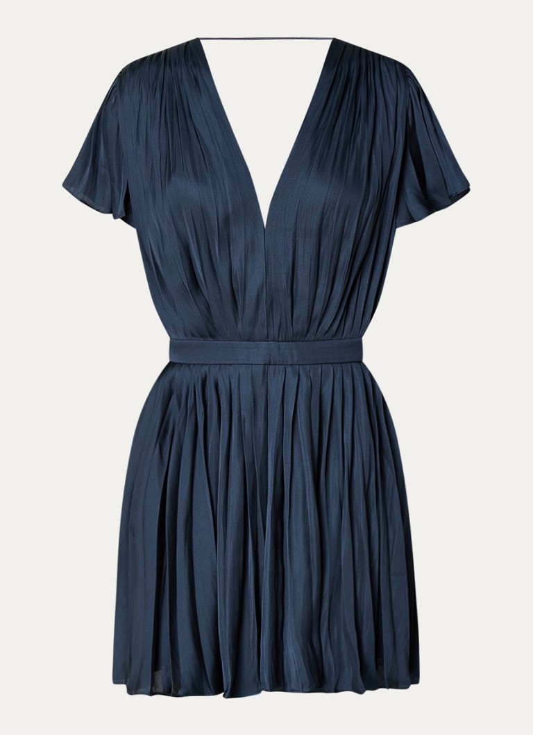 Rochie mini din satin Maje cu detalii plisate