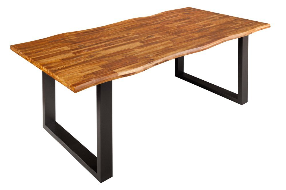 riess-ambiente Baumkantentisch GENESIS 200cm braun / schwarz (Einzelartikel, 1-St), Esszimmer · Massivholz · Metall · eckig · Baumstamm · Industrial