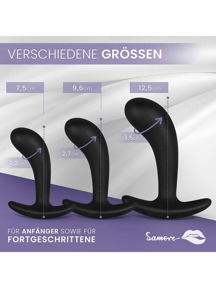 SAMORE Samore Analplug-Set in schwarz günstig kaufen onesize