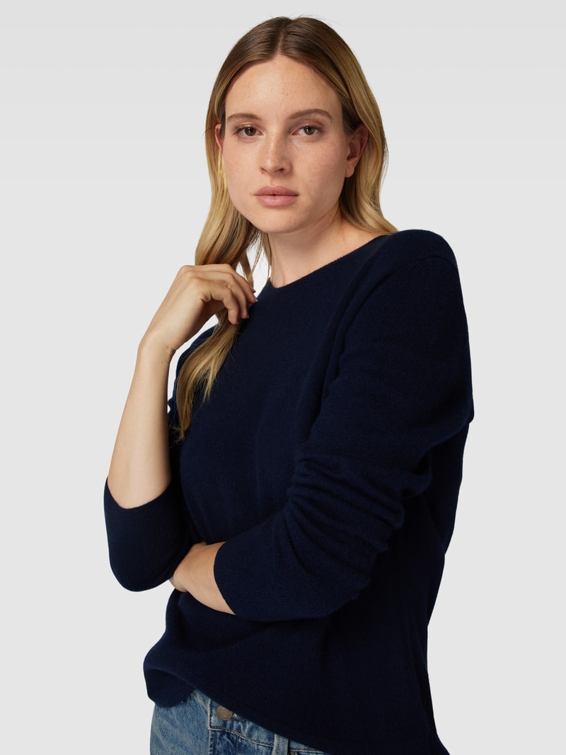 Strickpullover aus Kaschmir in marineblau