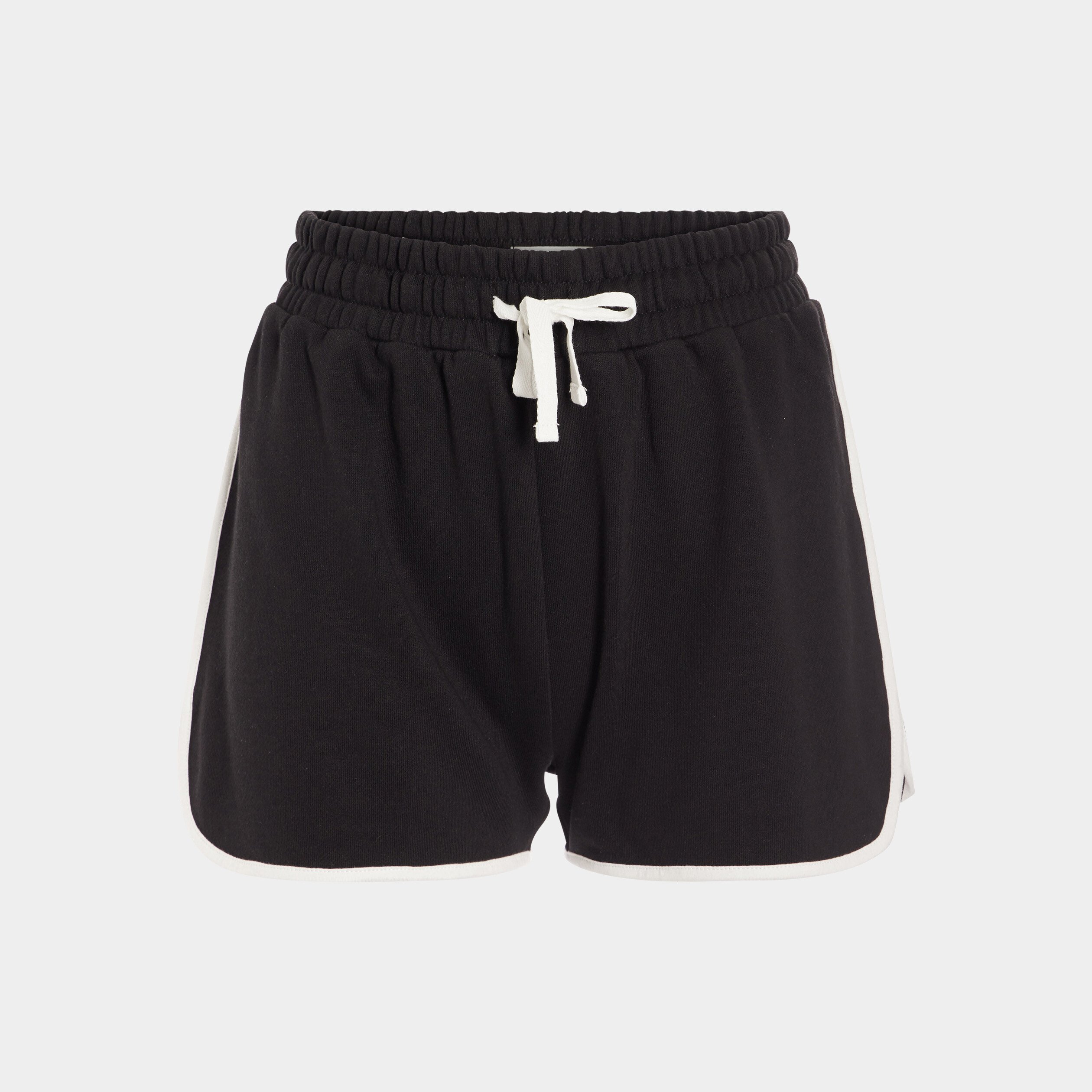 Jogging-Short droit taille élastiquée noir femme | La Halle