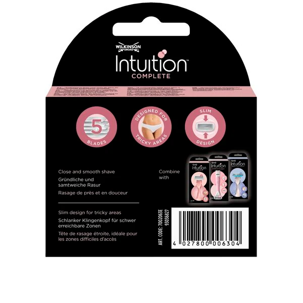 Wilkinson Sword Intuition Complete papildymo peiliukai, 3 vnt.
