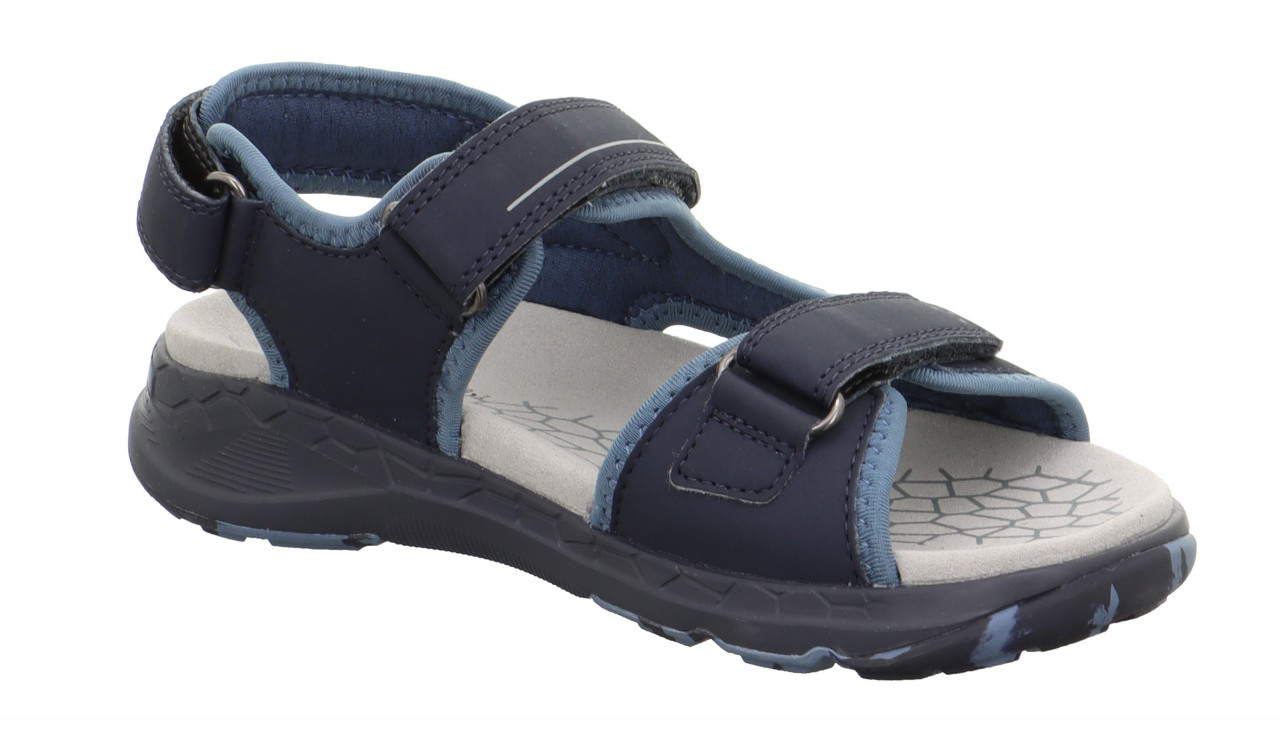 CRISS CROSS - Blau/HellgrauSandale mit Klettverschluss