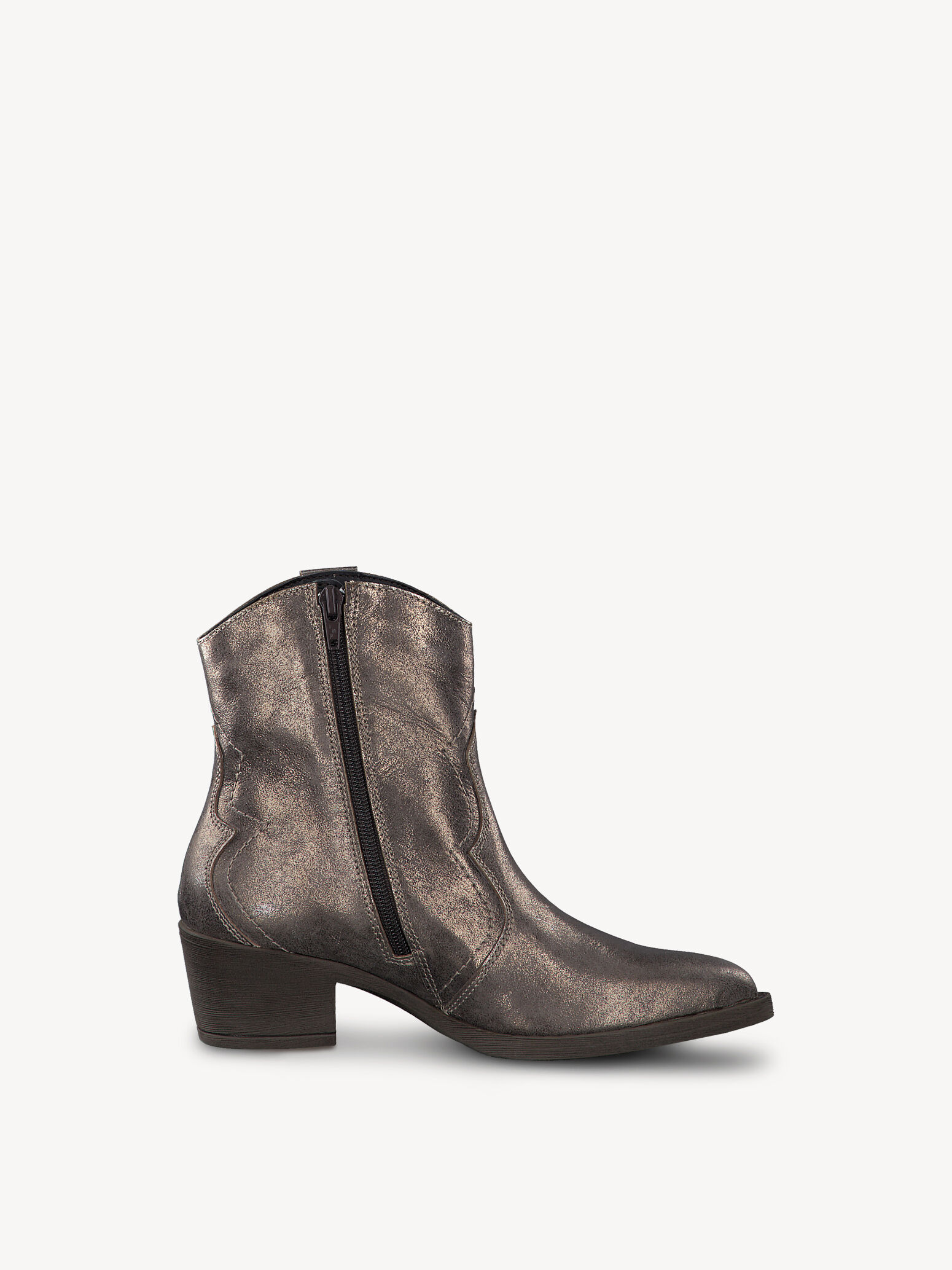 Bottes de cow-boy en cuir - métallique