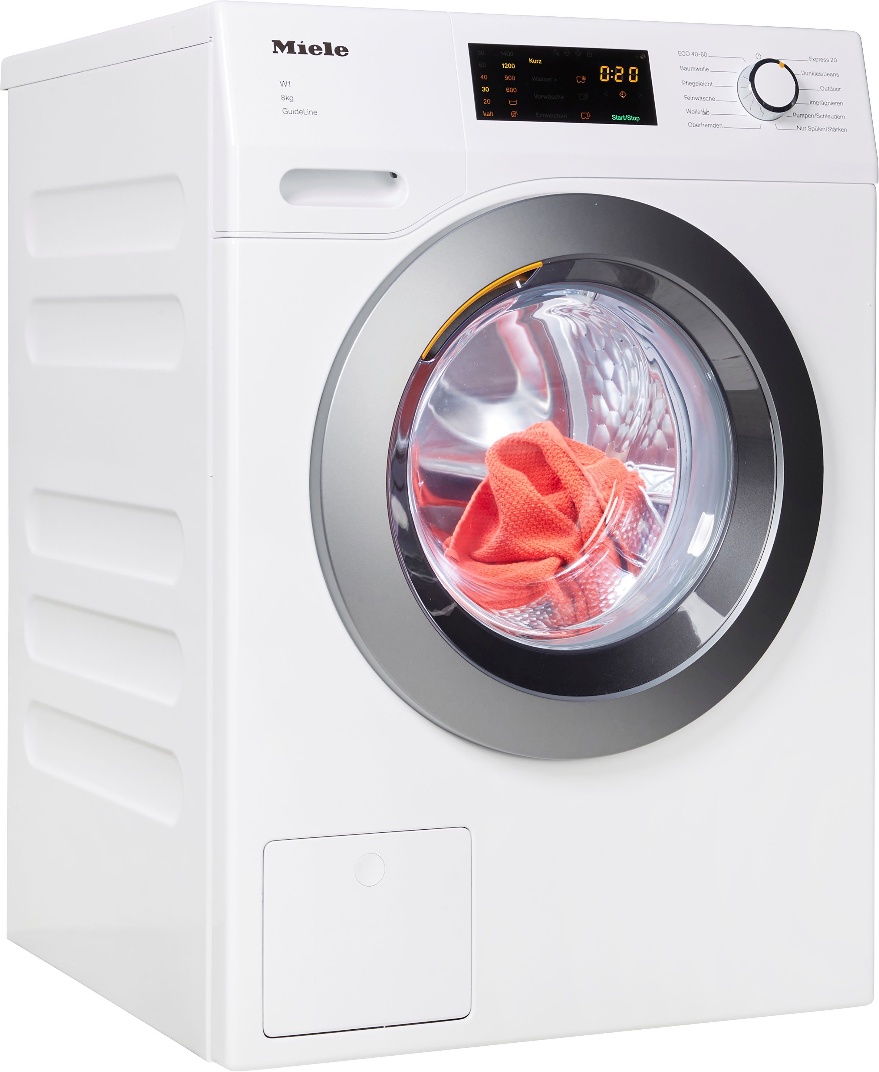 Miele Waschmaschine WDD131 WPS GuideLine, 8 kg, 1400 U/min, GuideLine für Sehbehinderte