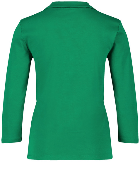 3/4 Arm Poloshirt aus Baumwolle
