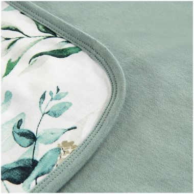 Babydecke Baby Einschlagdecke, Snuggle N Dream leaves Mint/grün, Hauck, Baby Einschlagdecke mit Kapuze