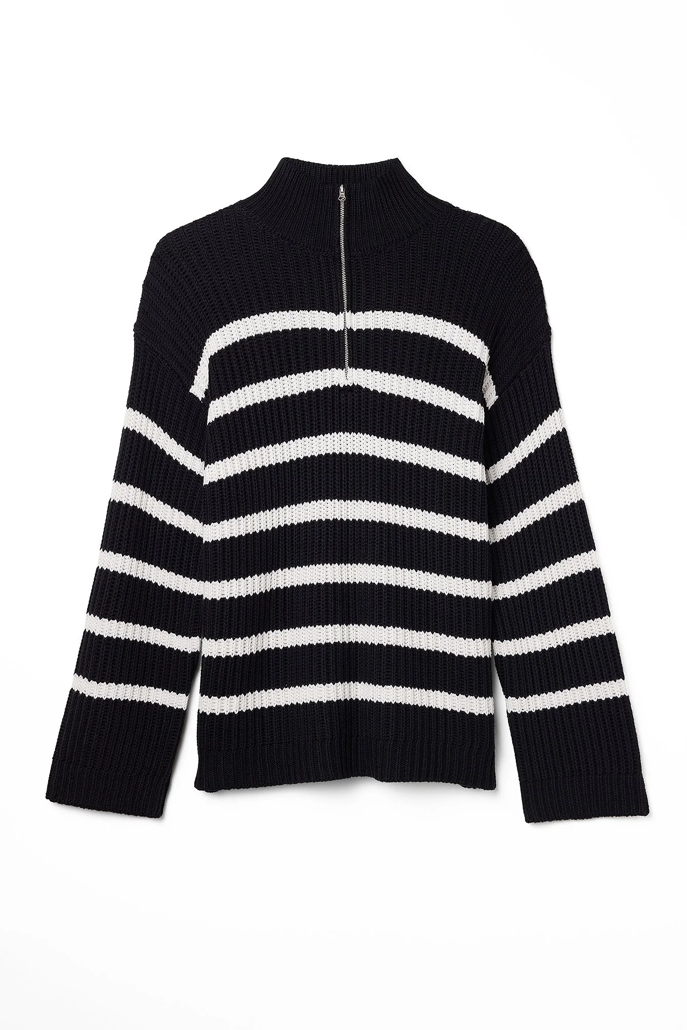Reißverschluss vorne Strickpullover