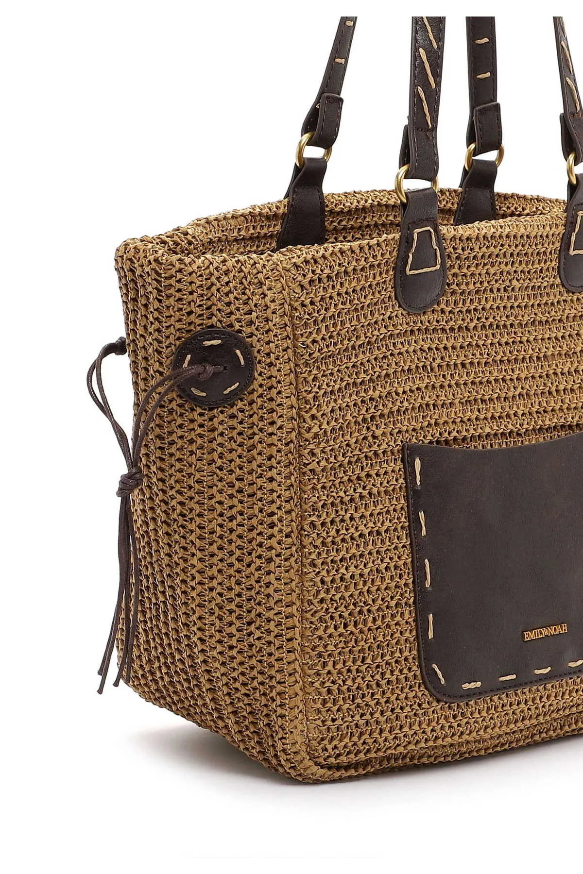 Emily & Noah  Handtasche - Braun - Strukturiert