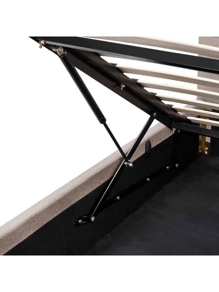 Beliani Doppelbett LAGORD in Beige/Schwarz - (W) 170 x (H) 84 x (L) 214 cm günstig kaufen onesize