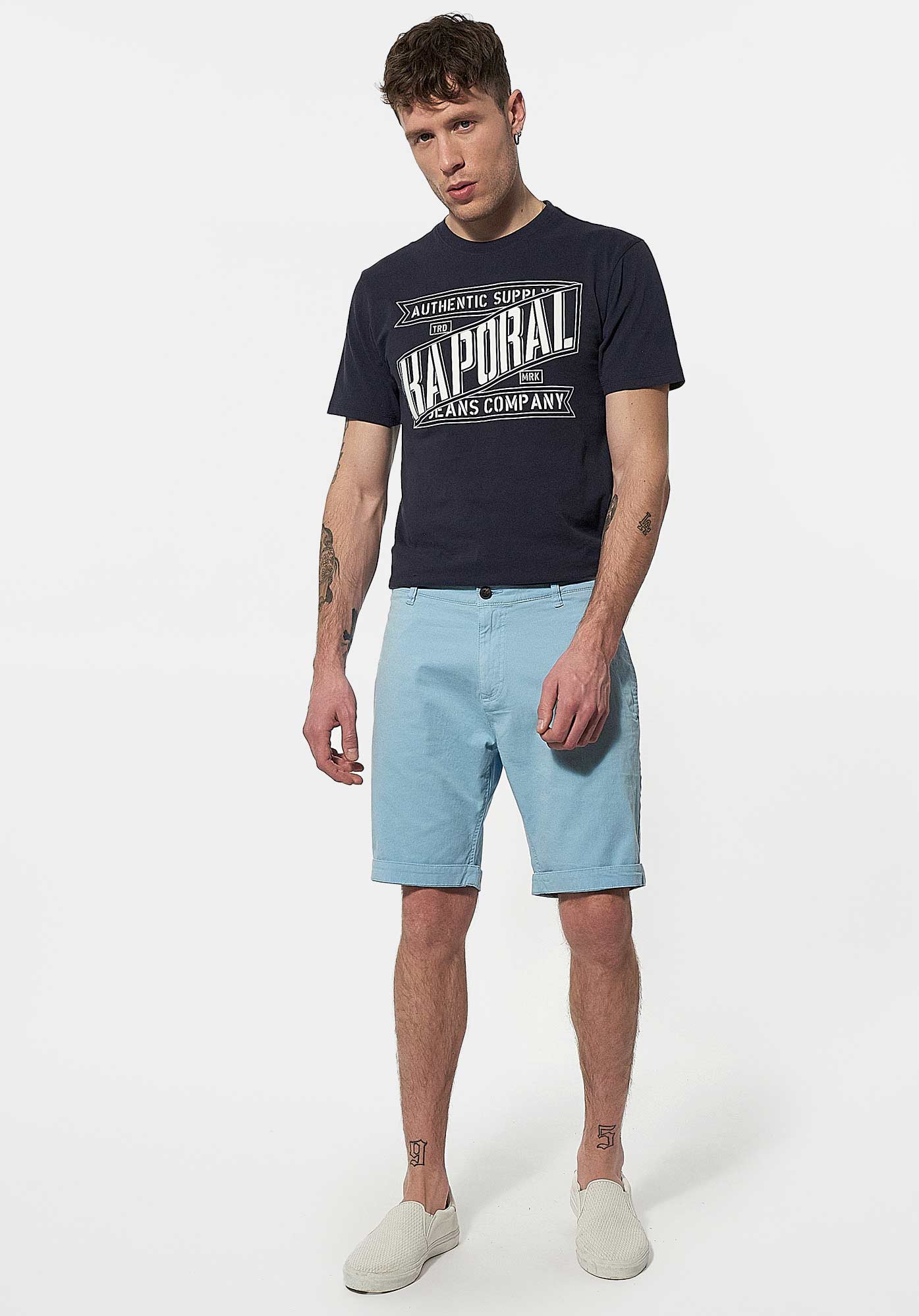 SABER  Short bleu Homme