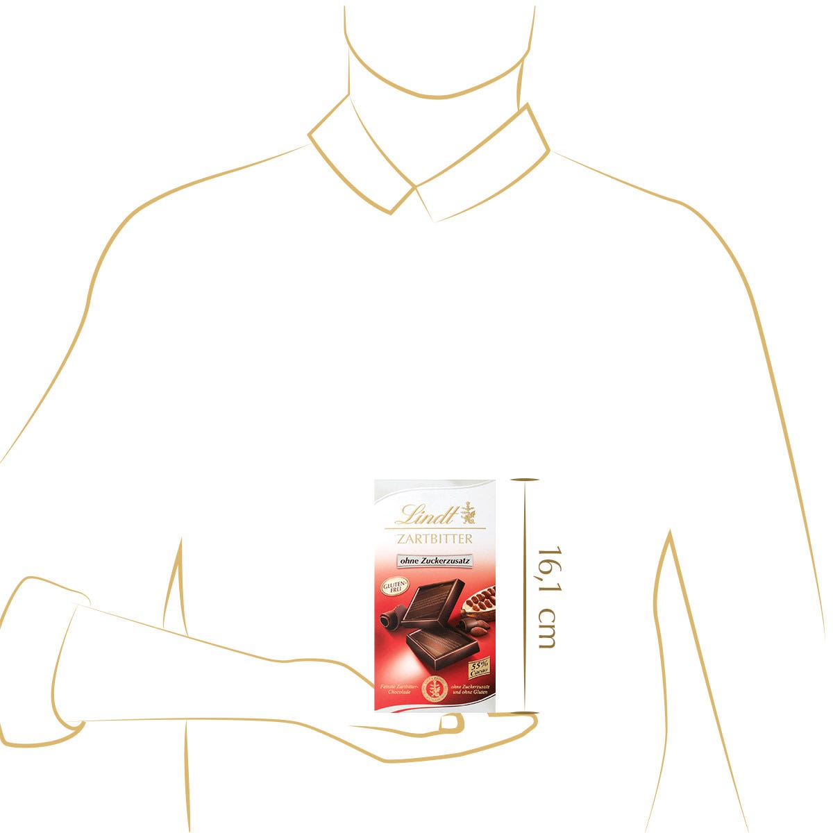 Zartbitter ohne Zuckerzusatz, 100g