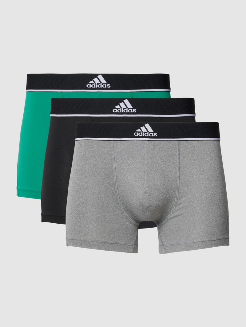 Trunks mit elastischem Logo-Bund im 3er-Pack in grün
