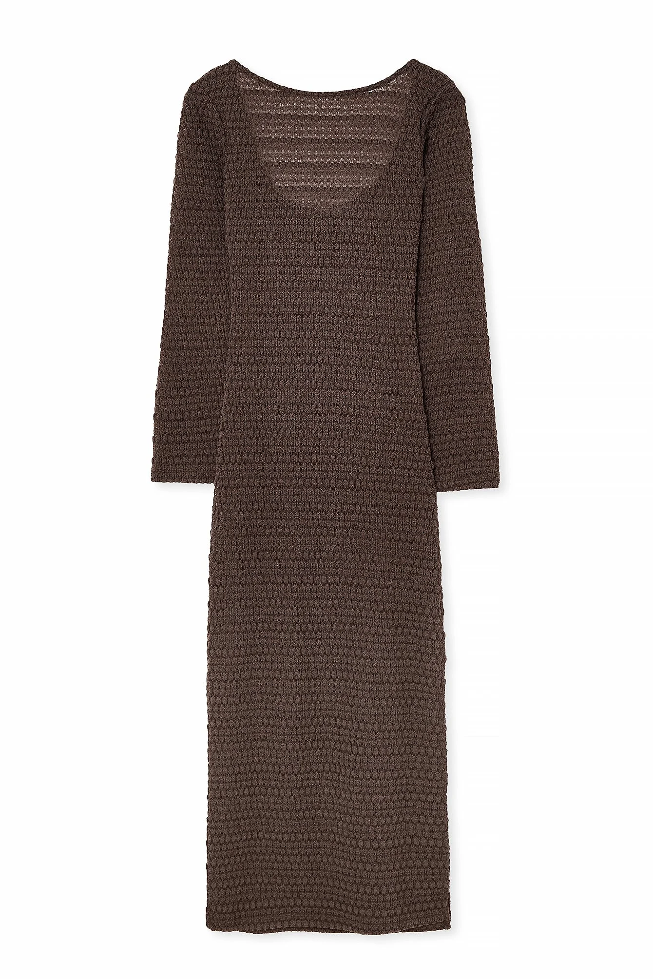 Strukturiertes Häkel-Maxikleid