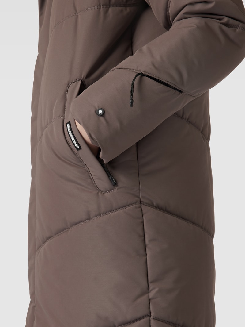 Steppmantel mit Kapuze Modell 'TORINO' in taupe