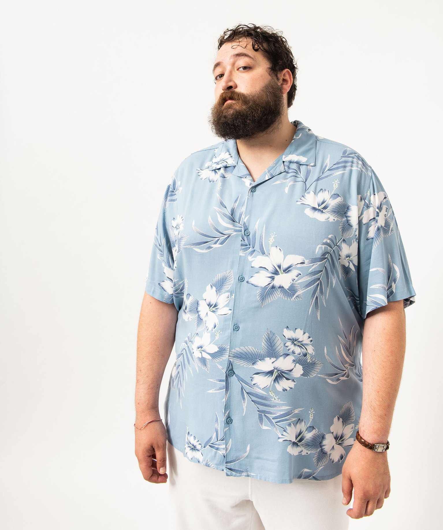 Chemise homme à manches courtes en viscose fluide imprimée imprime | GEMO