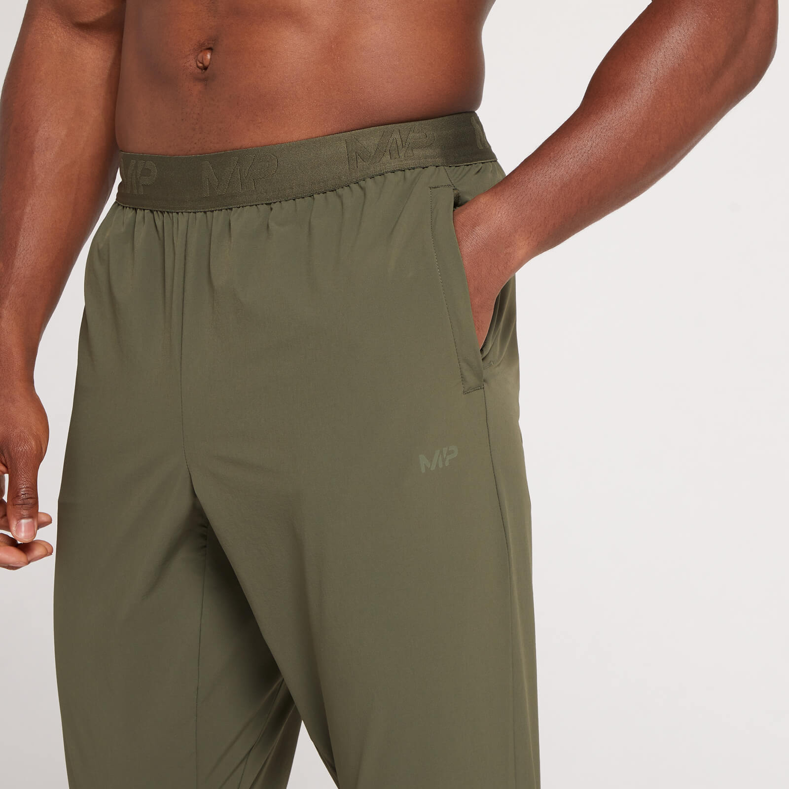 Jogging coupe slim MP Dynamic Training pour hommes – Vert kaki
