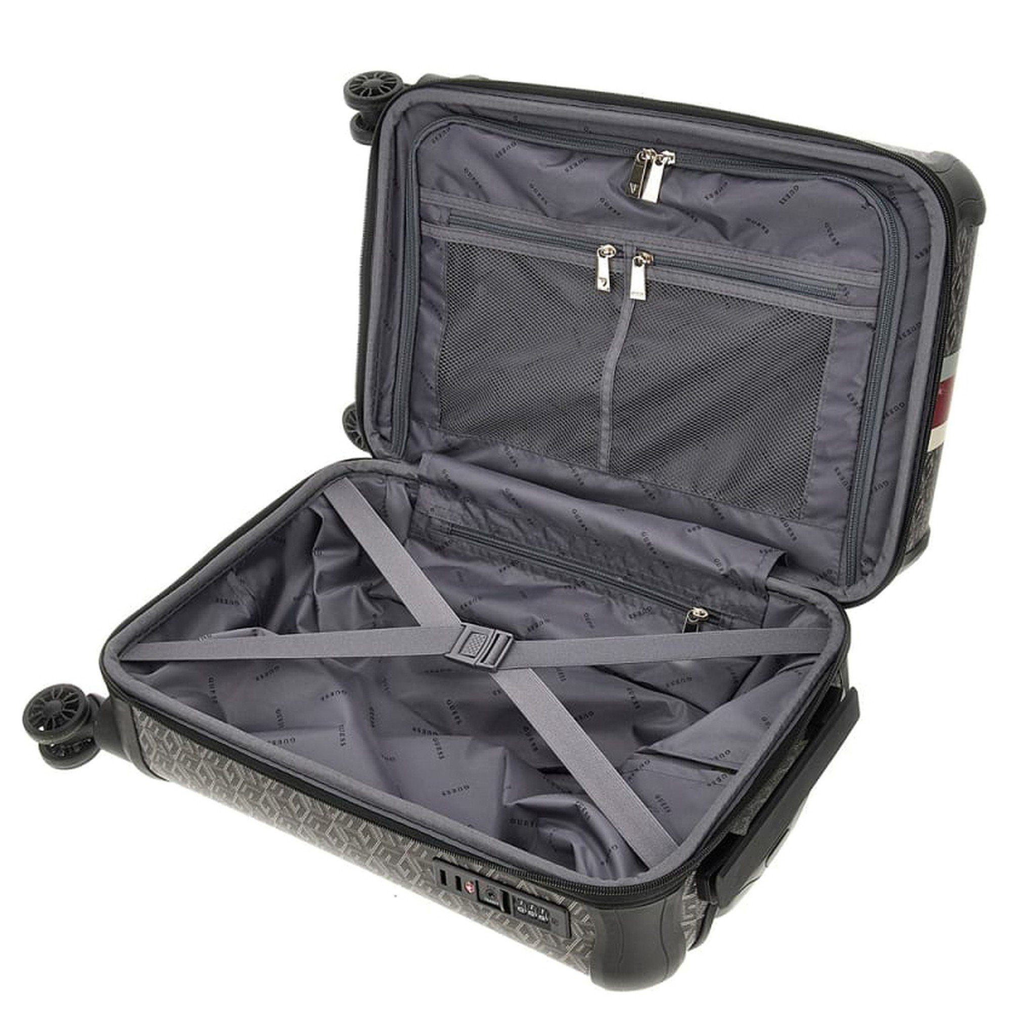 Guess Handgepäck-Trolley Wilder 18 IN - 4-Rollen-Kabinentrolley 46 cm XS, 4 Rollen Rollen