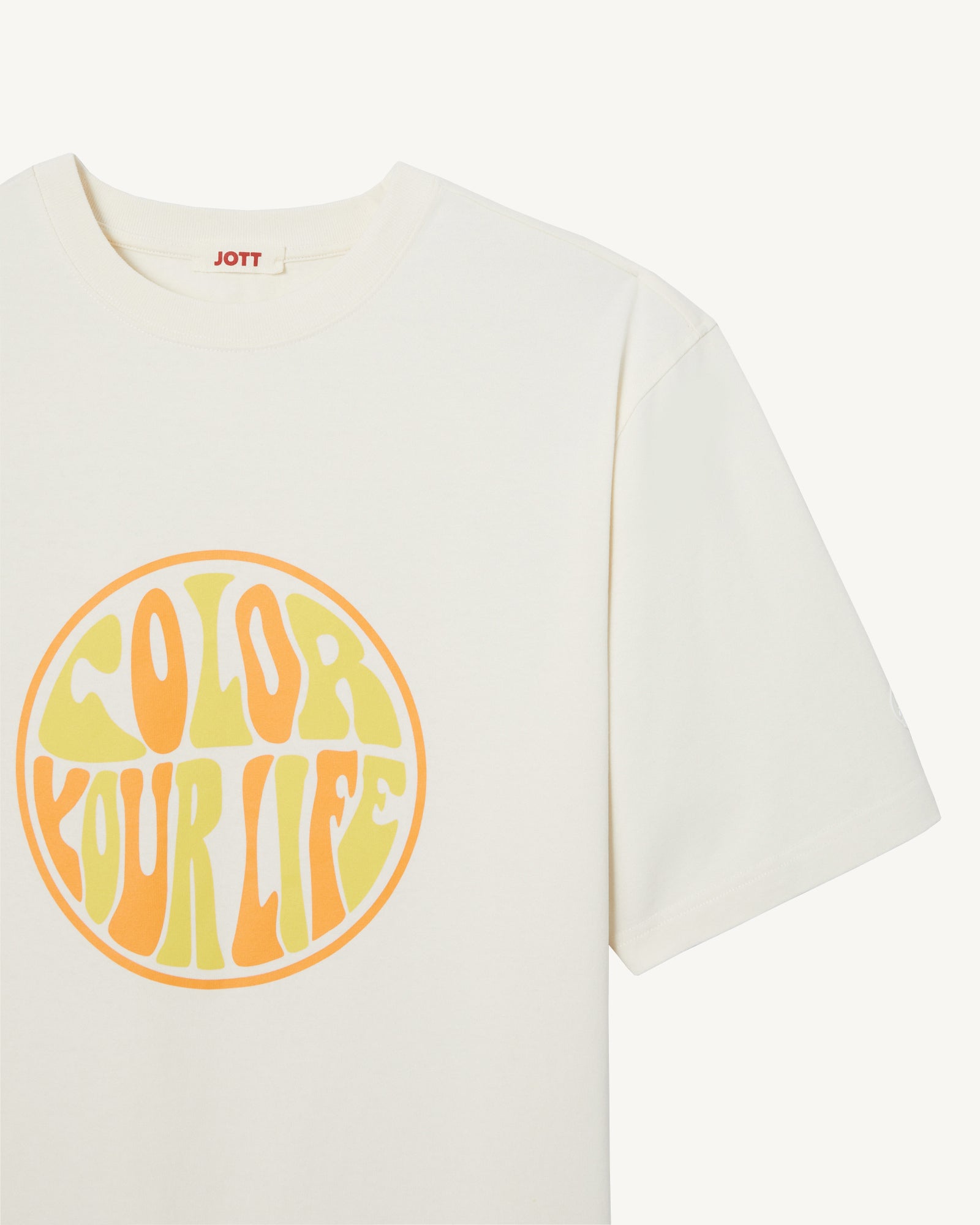 T-shirt homme en coton biologique Ecru Leo