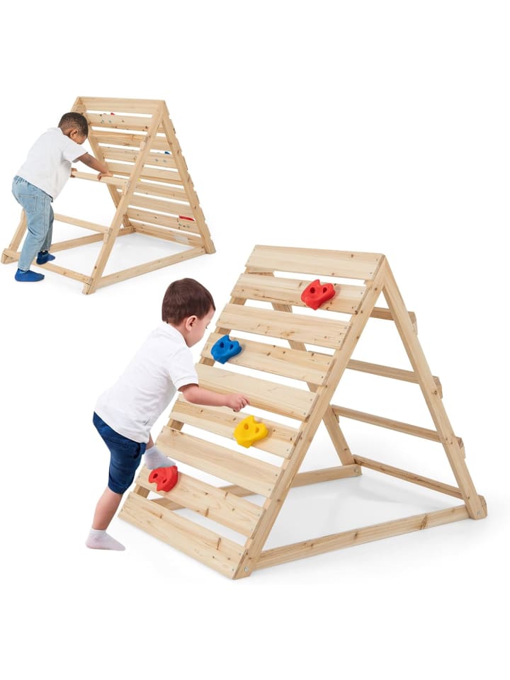 COSTWAY Klettergerüst aus Holz in Beige günstig kaufen onesize