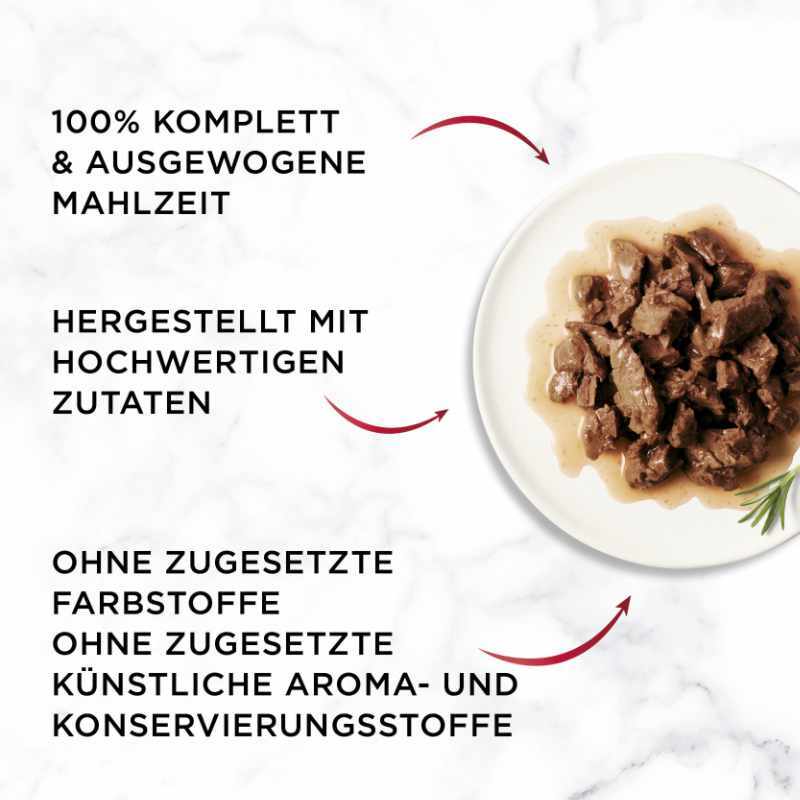GOURMET Nassfutter GOURMET Mon Petit Intense 8x6x50g mit Rind, Kalb, Lamm