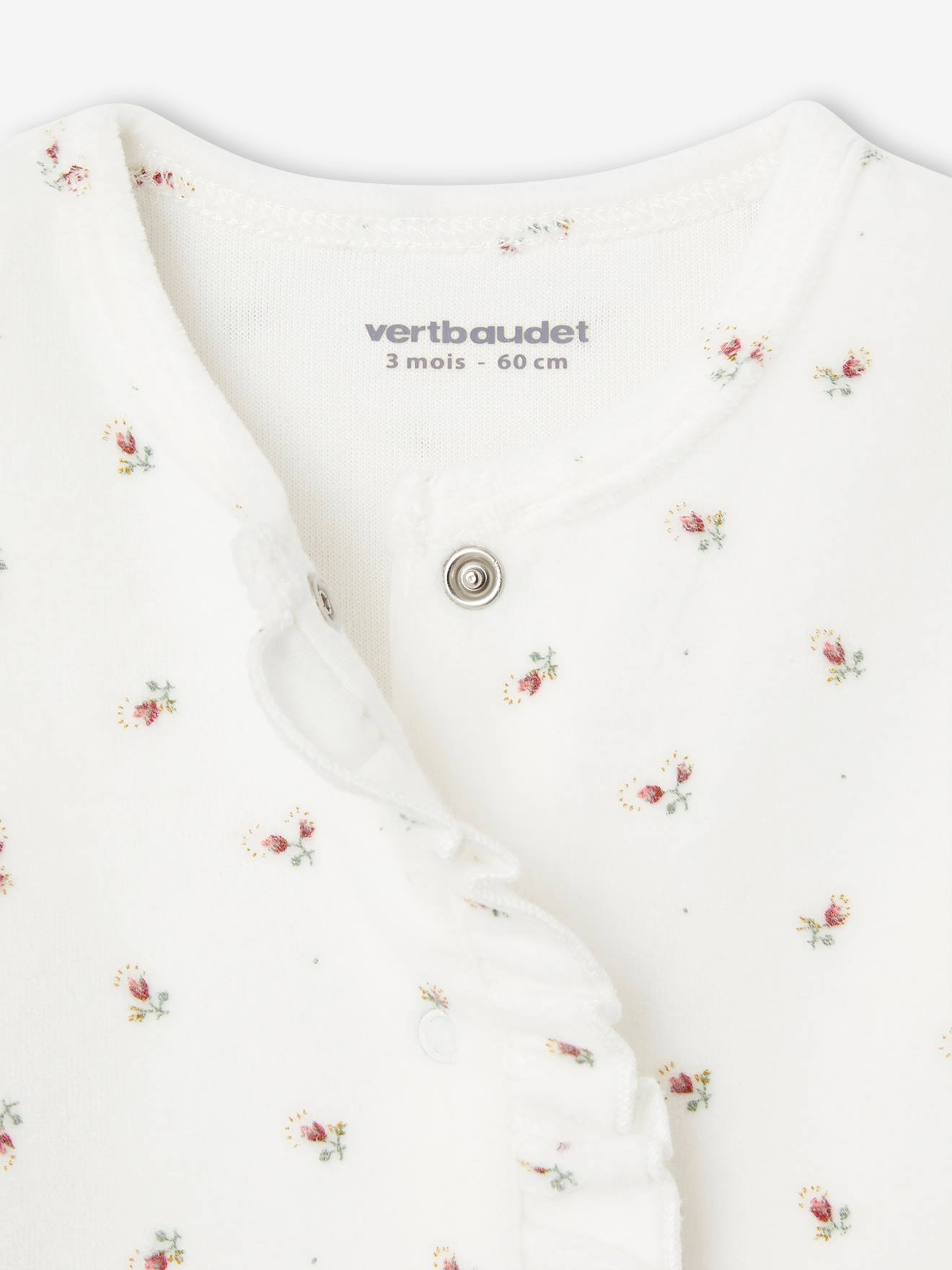 Vertbaudet 2er-Pack Baby Samt-Strampler Oeko-Tex - altrosa