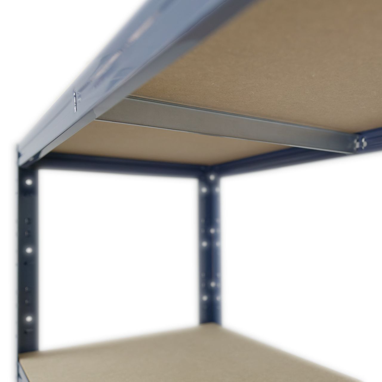 Shelfplaza HOME 115x120x60cm Schwerlastregal in blau mit 3 Böden