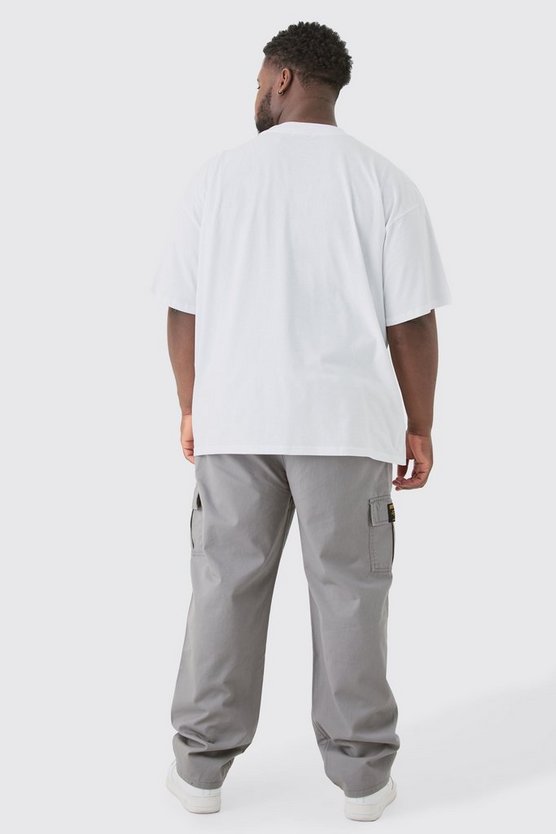 Plus Twill Cargo-Hose mit geradem Bein