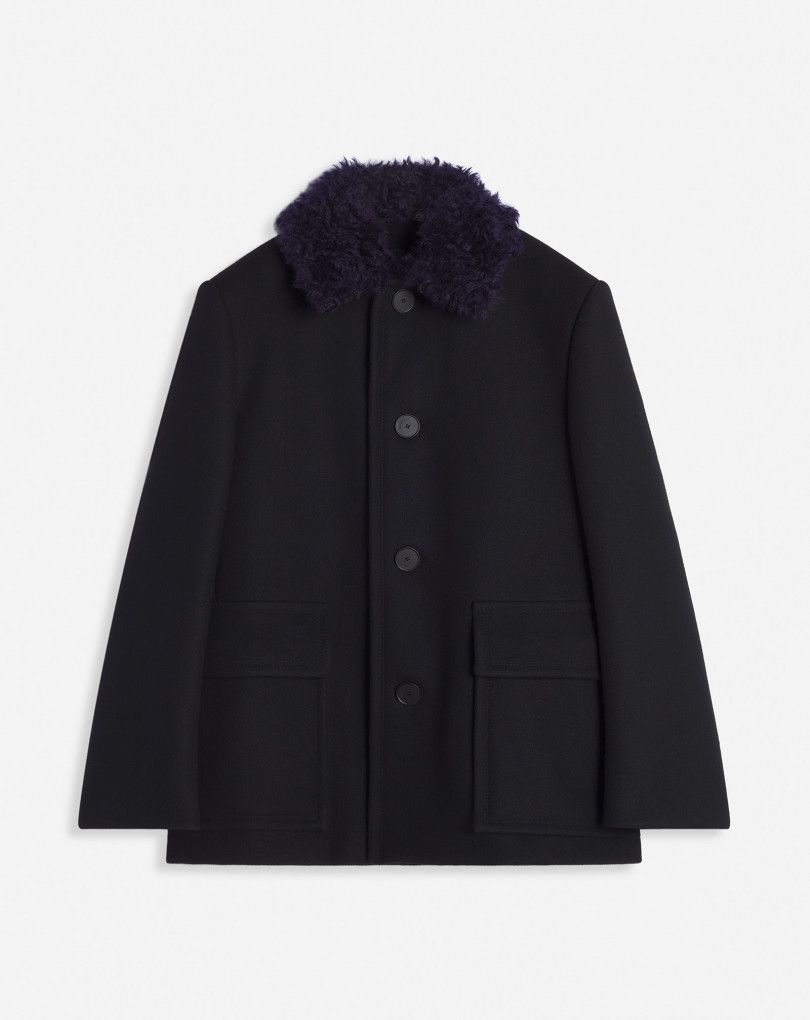 CABAN OVERSIZE AVEC COL AMOVIBLE