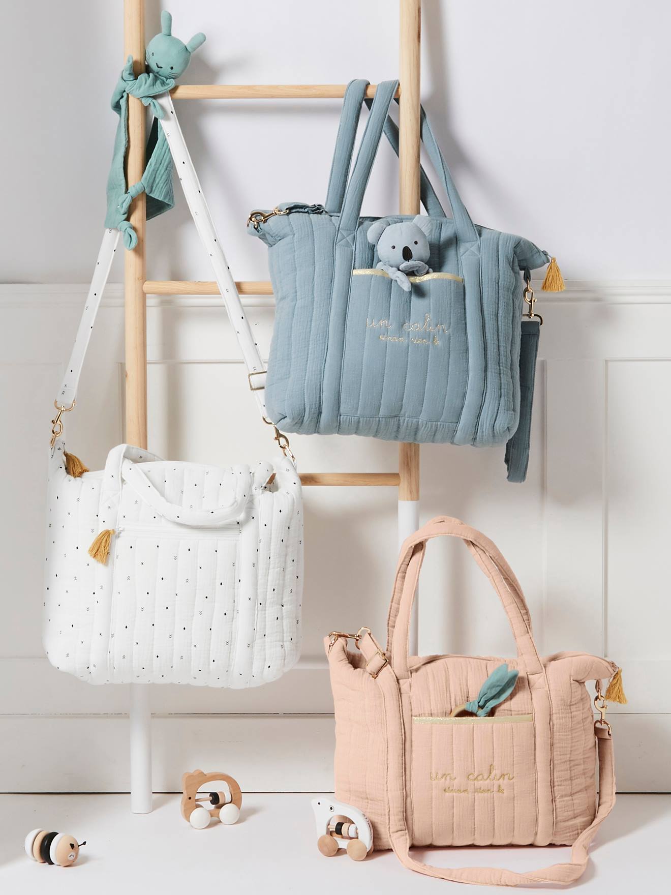 Sac à langer en gaze de coton Plume folk