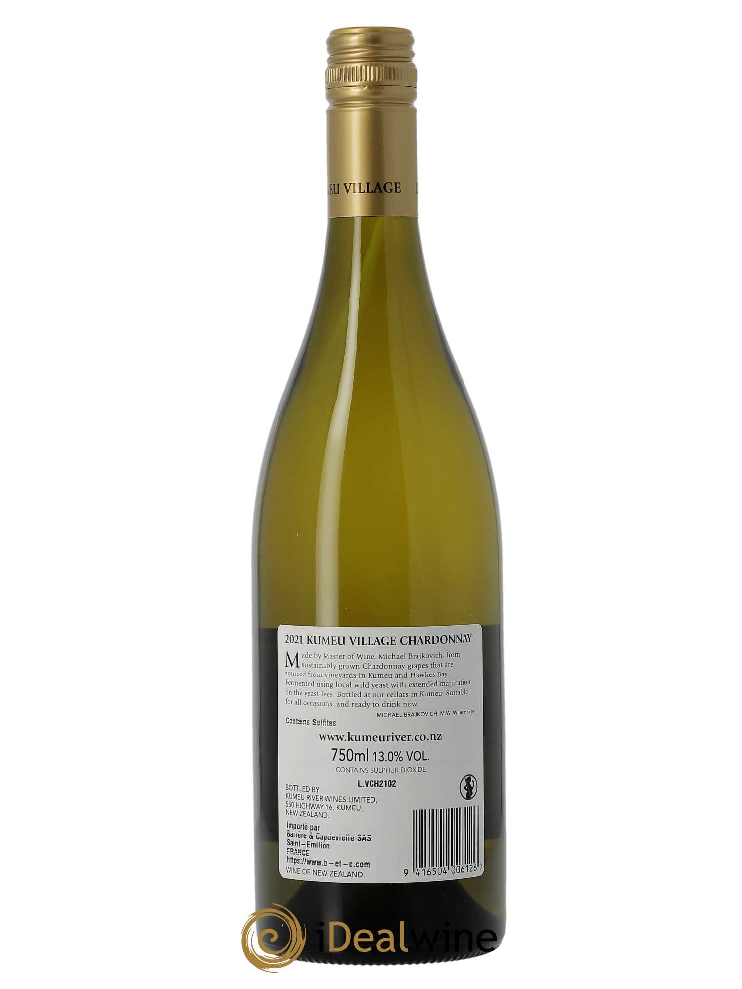 Nouvelle Zélande Kumeu River Chardonnay  2021 - Lot de 1 Bouteille