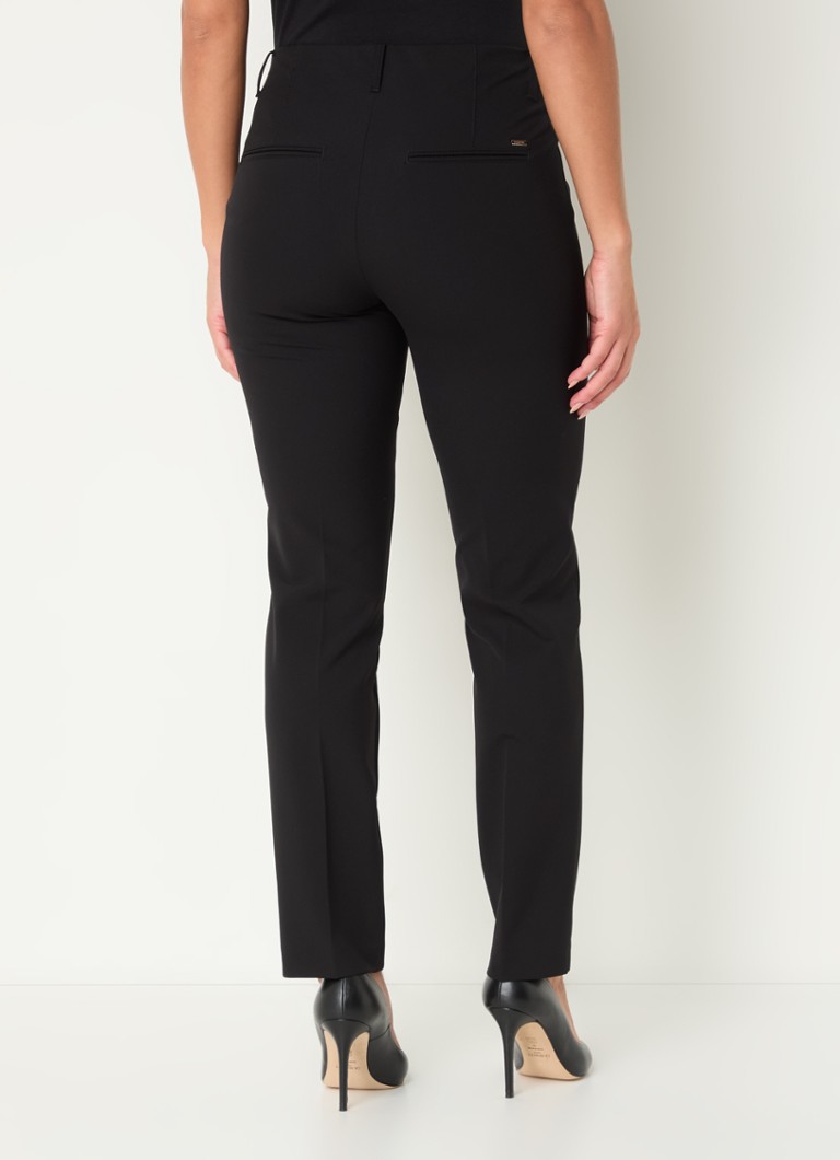 Gardeur Hose mid waist slim fit trousers with press pleat