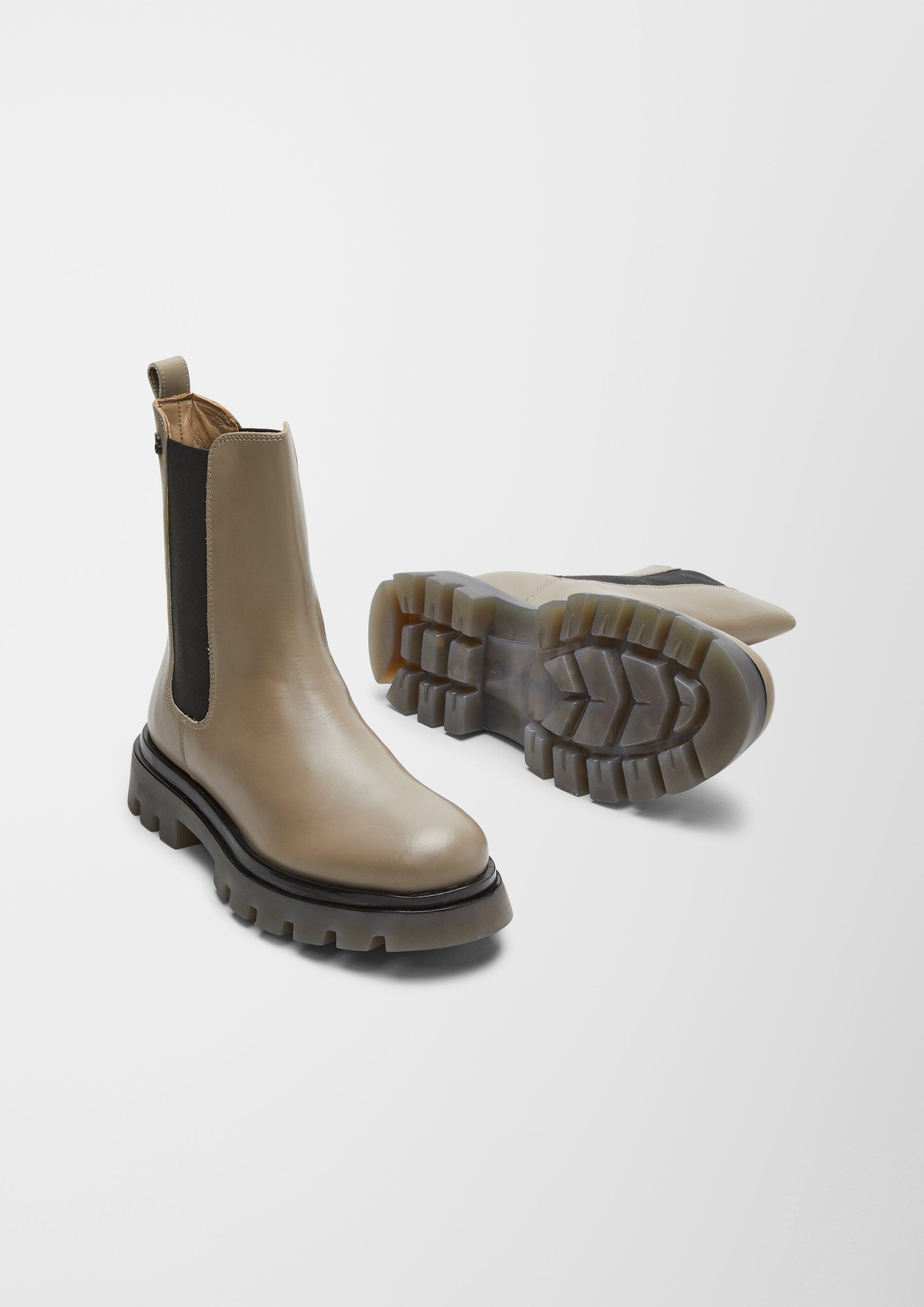 Gefütterte Lederstiefel  6006611-341