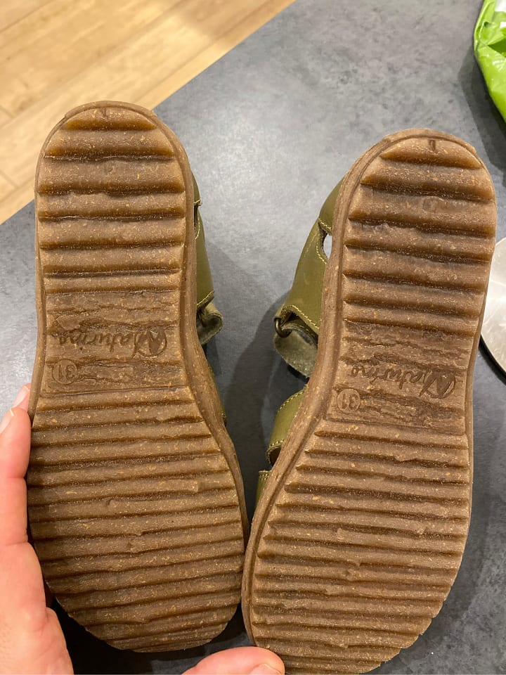 Naturino Leder-Halbsandalen in Khaki günstig kaufen 31