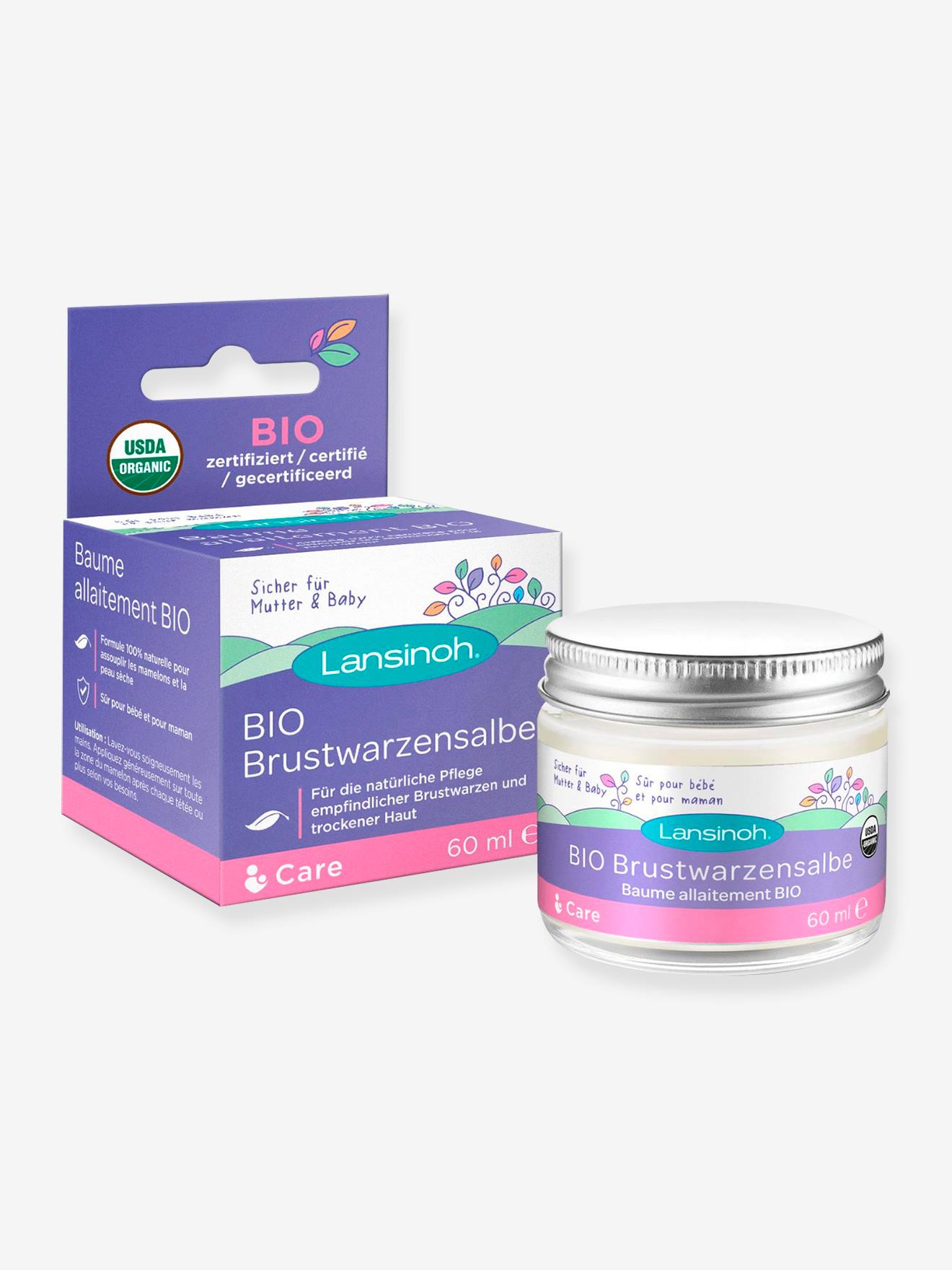 Baume d'allaitement bio 60 ml LANSINOH blanc