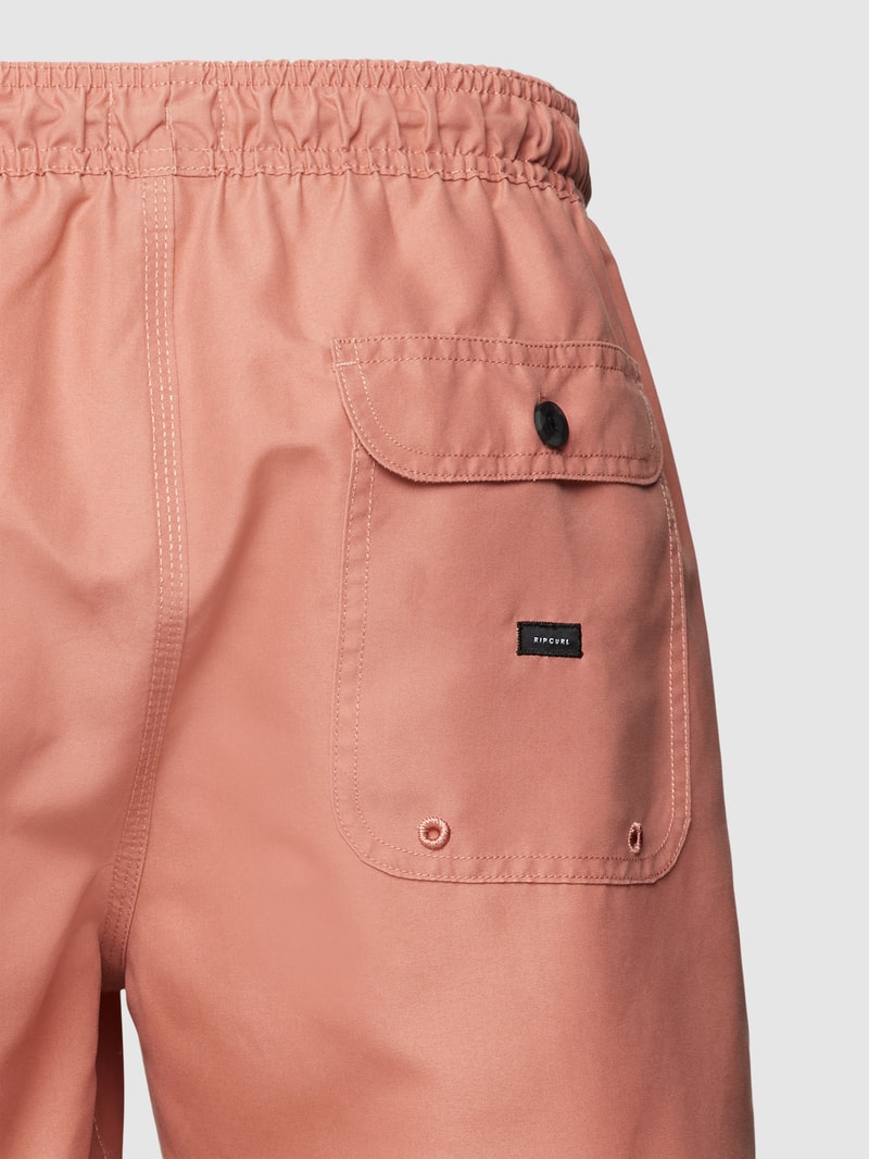 Badehose mit elastischem Bund in koralle