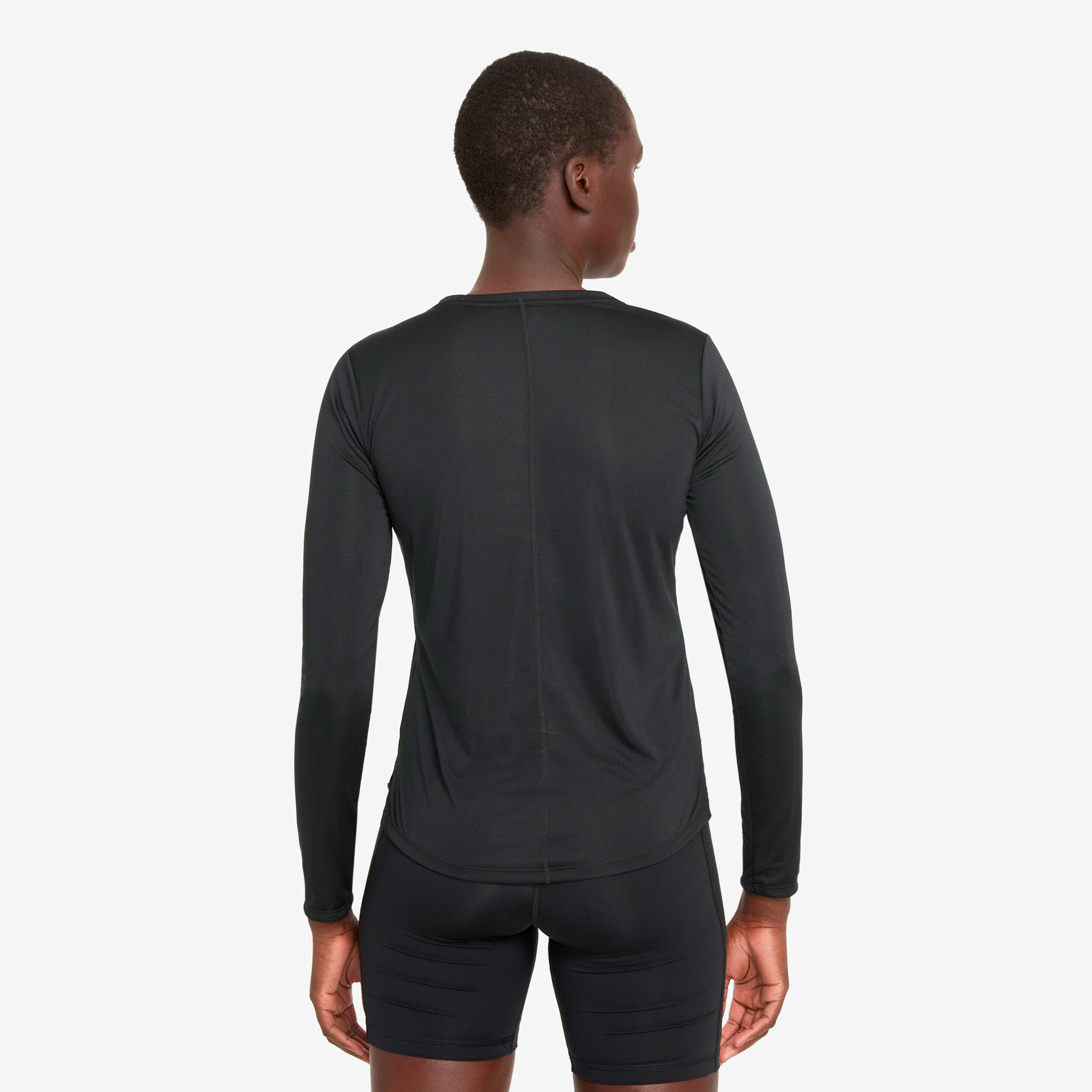 Dri-Fit One Standard Fit Longsleeve Damen - Schwarz, Weiß