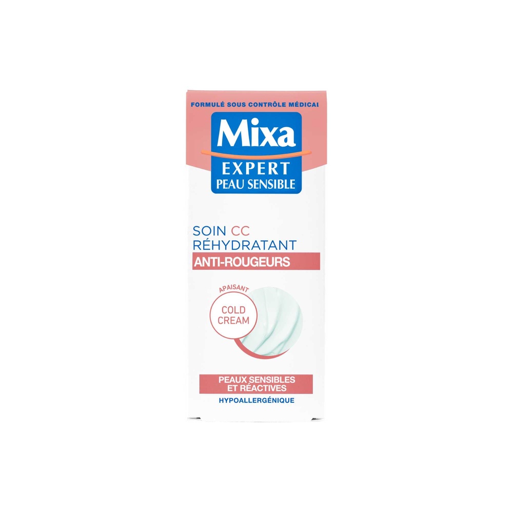 mixa Expert Peau Sensible Soin Réhydratant Anti-Rougeurs CC Crème