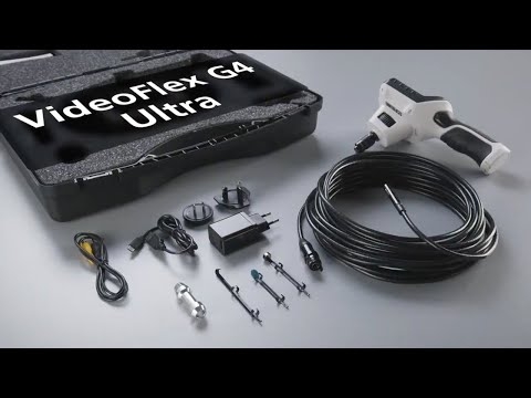 Laserliner 082.240A System inspekcji wideo VideoFlex G4 Ultra Professional + bezpłatna lampa czołowa Walther Pro HL17