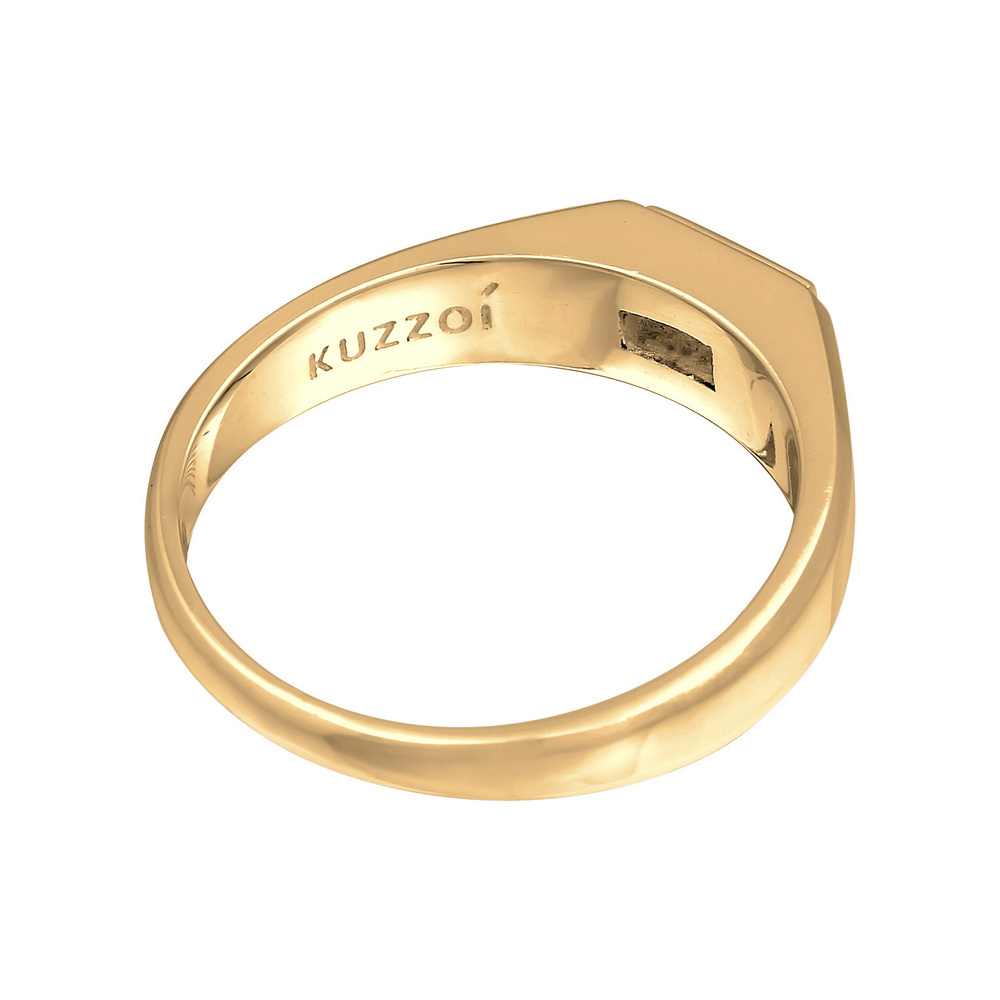 KUZZOI KUZZOI Bague Hommes Simple Elégant avec topaze en argent sterling 925 Bague