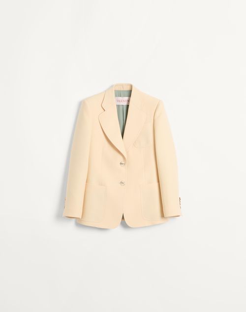Blazer de crepe de alta costura