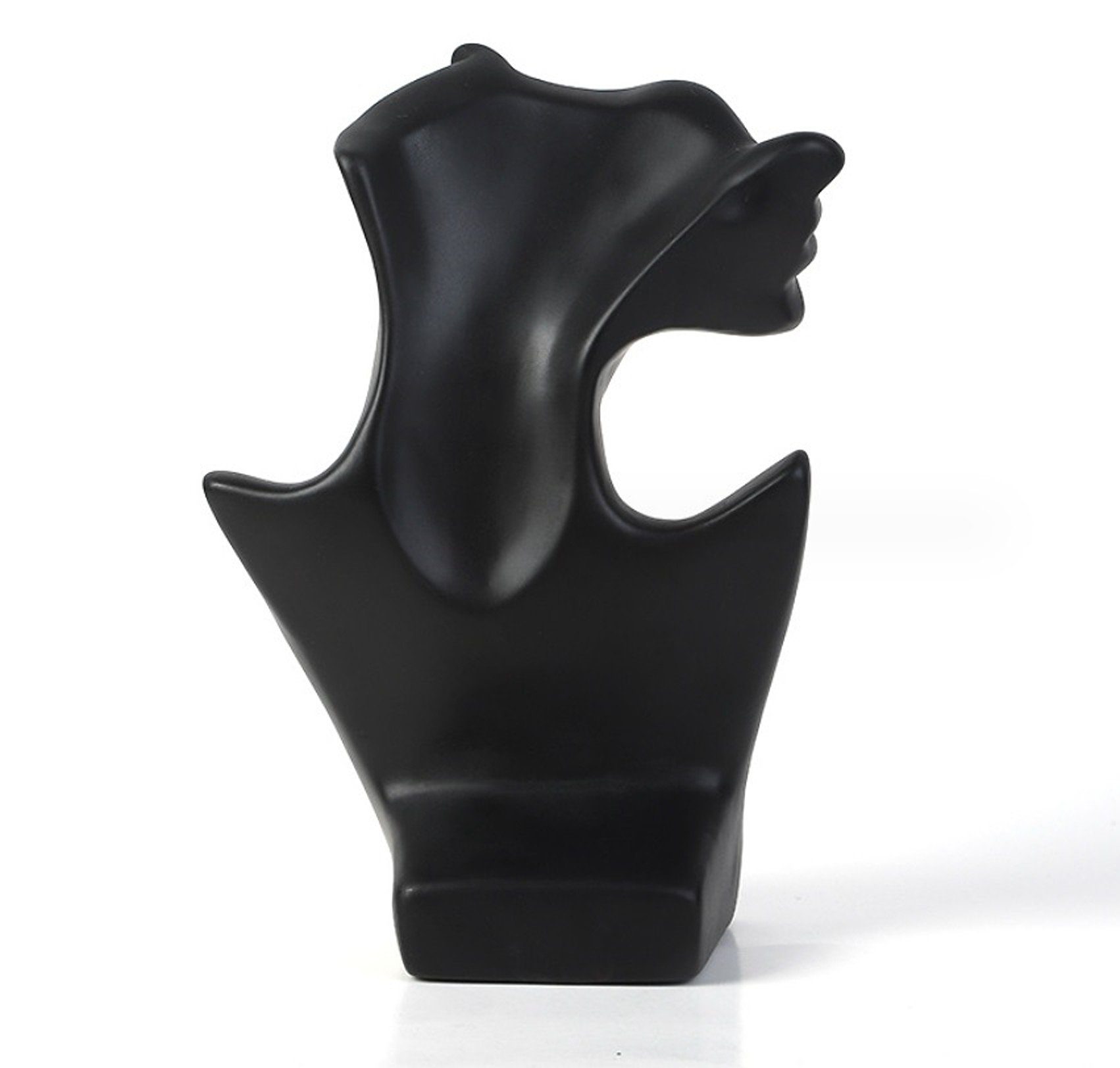 BAYLI Schmuckständer 2 x Schmuckbüste schwarz, Schmuck-Mannequin Büste als Schmuckständer