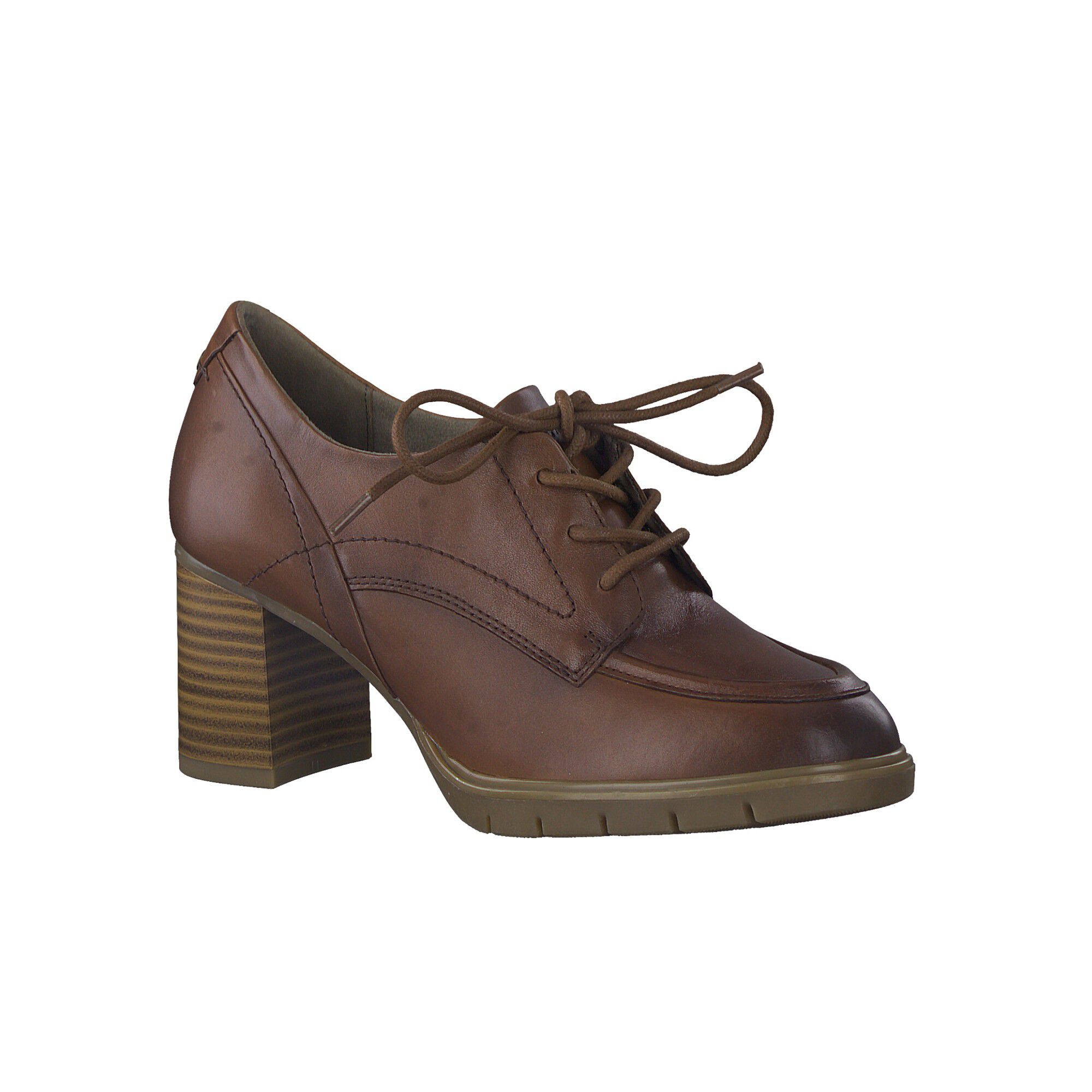 Trotteur talon à lacets cuir