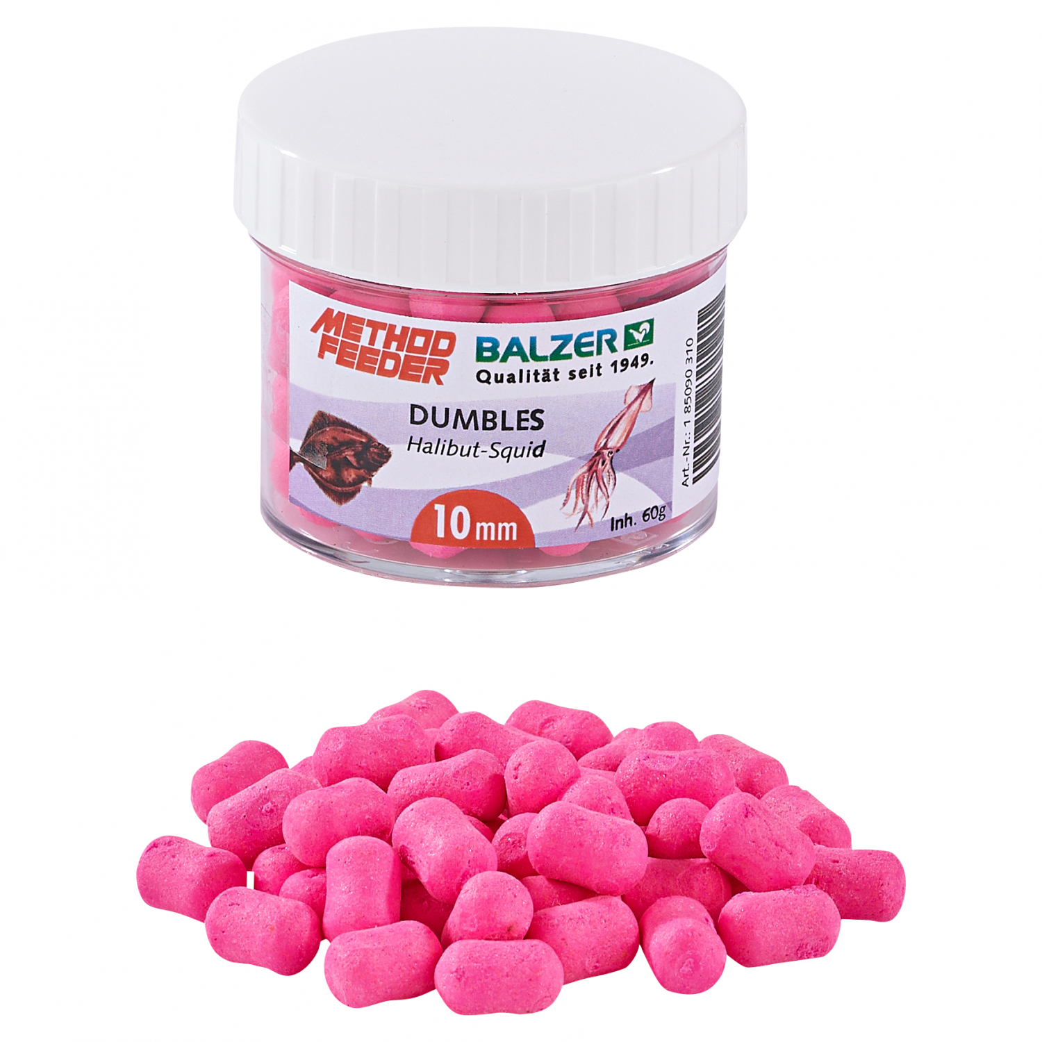 Balzer Method Feeder Dumbbells (pink, heilbutt-tintenfische)