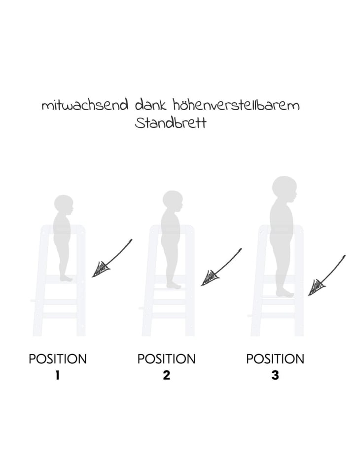 Hauck Lernturm / Kinderstuhl für Küche - Learn N Explore in weiss günstig kaufen onesize