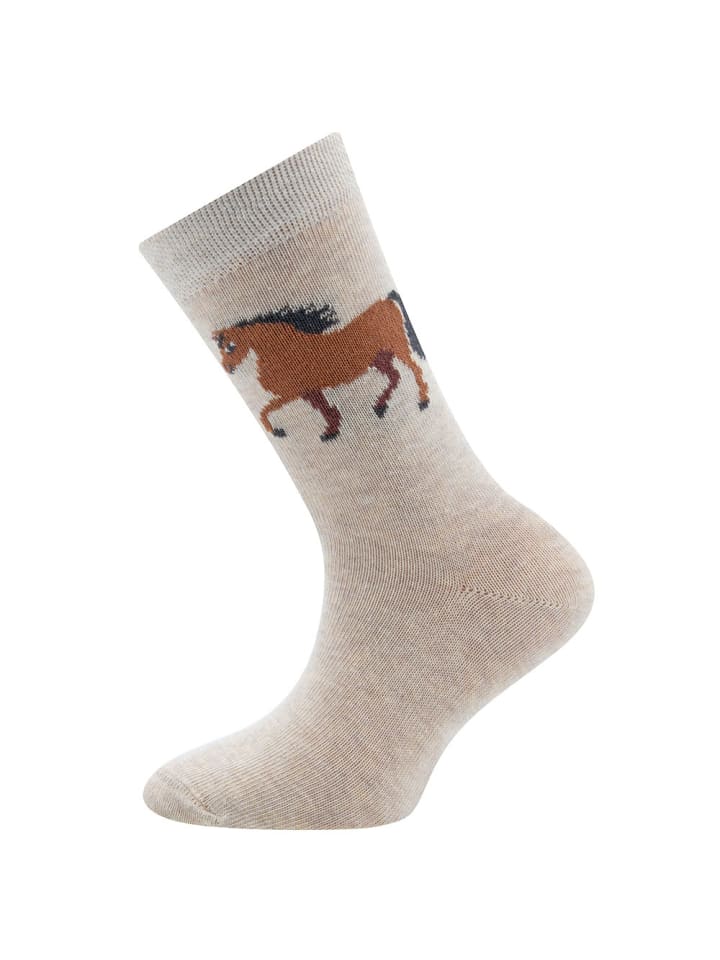 ewers 6er-Set Socken 6er Pack Pferde in blau-beige meliert günstig kaufen