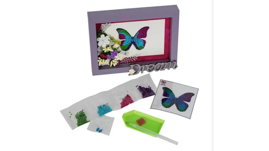 Craft Buddy - Crystal Art Diamond Painting Motiv Sticker-Bastelset Set Schmetterling