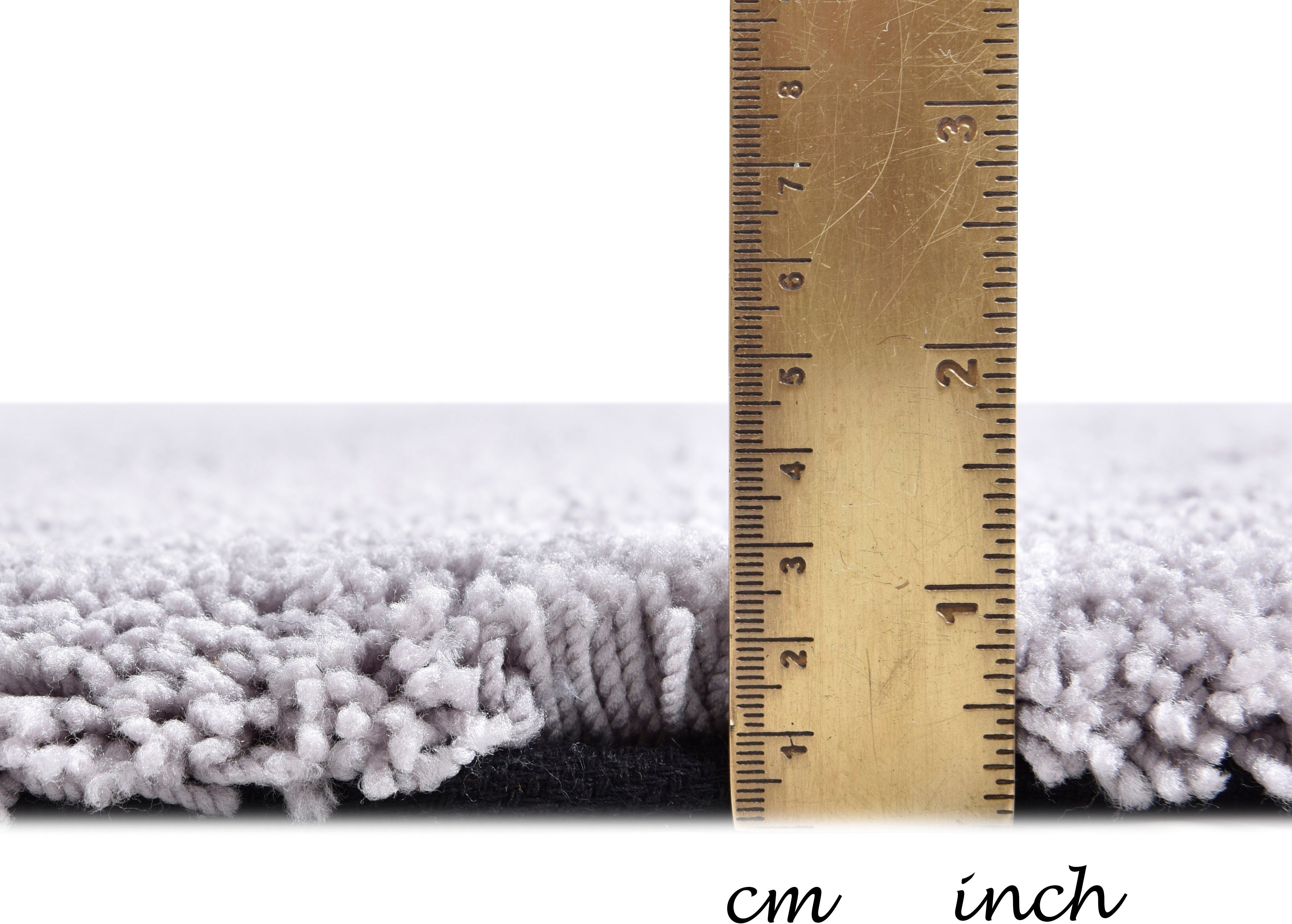 Hochflor-Teppich Shaggy Teppich Cozy, TOM TAILOR HOME, rechteckig, Höhe: 25 mm, Uni Farben, auch in Pastell Farben, ideal im Wohnzimmer & Schlafzimmer