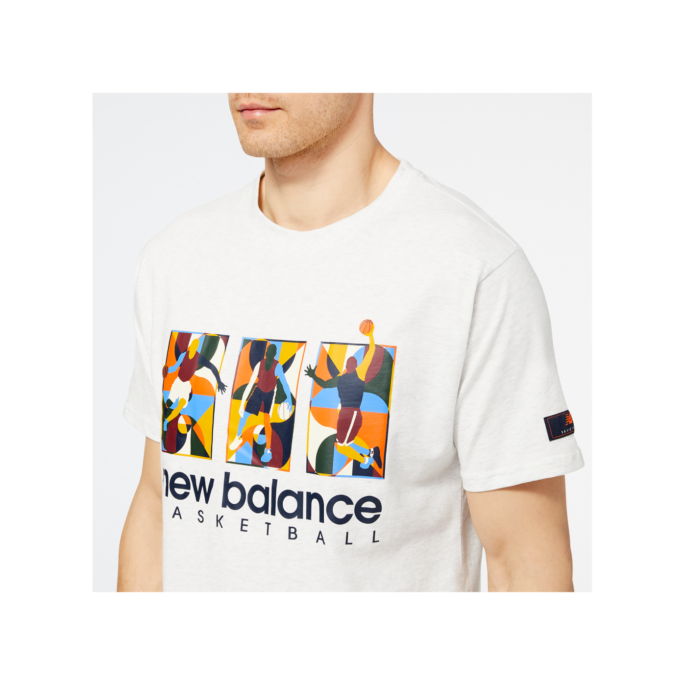 New Balance Hoops Classic Court T-Shirt Blau FSAH