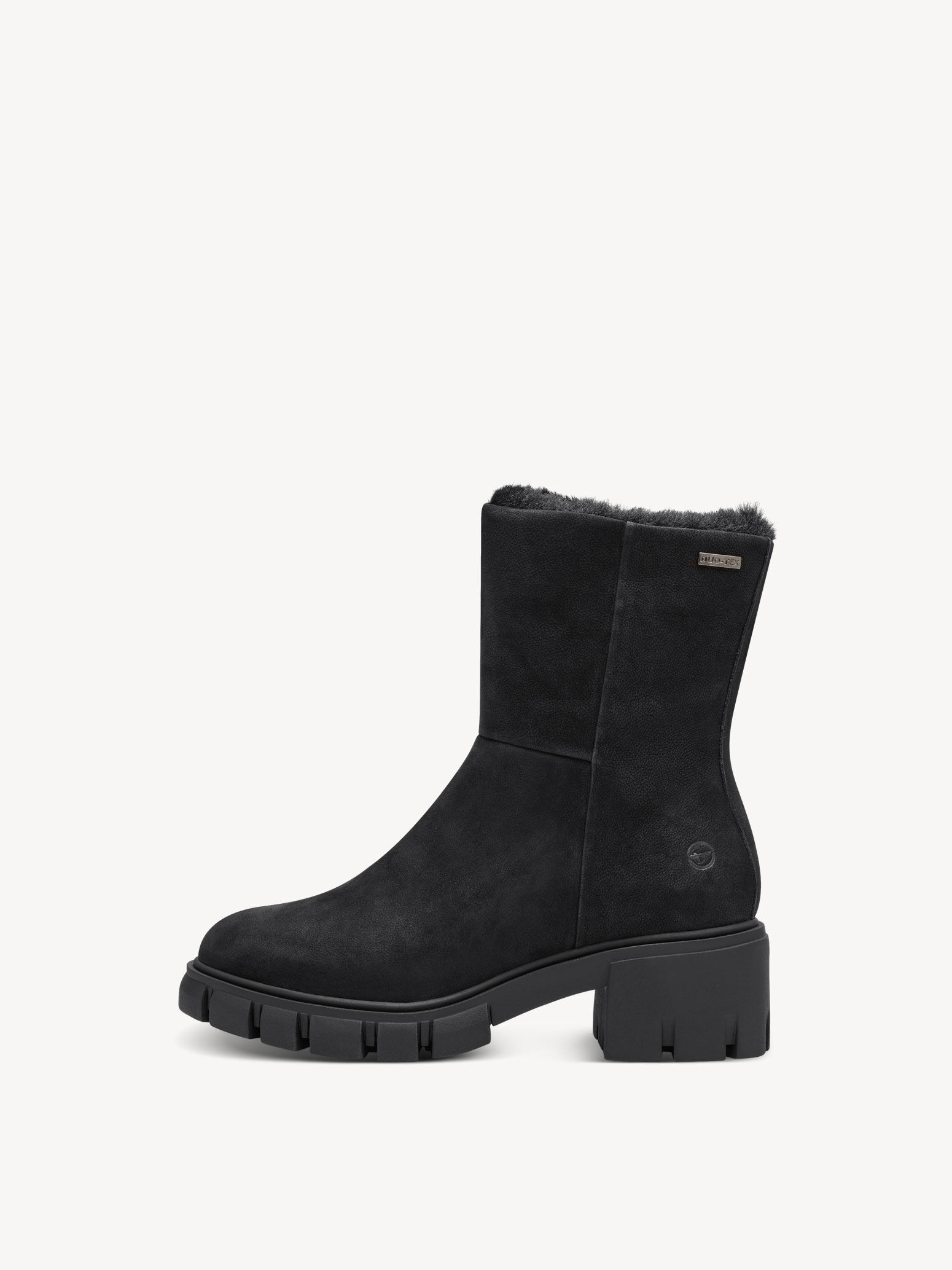 Bottine en cuir - noir doublure chaude